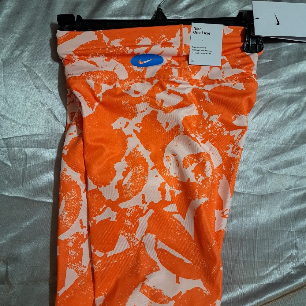 nike orange tights size small and xs nwt